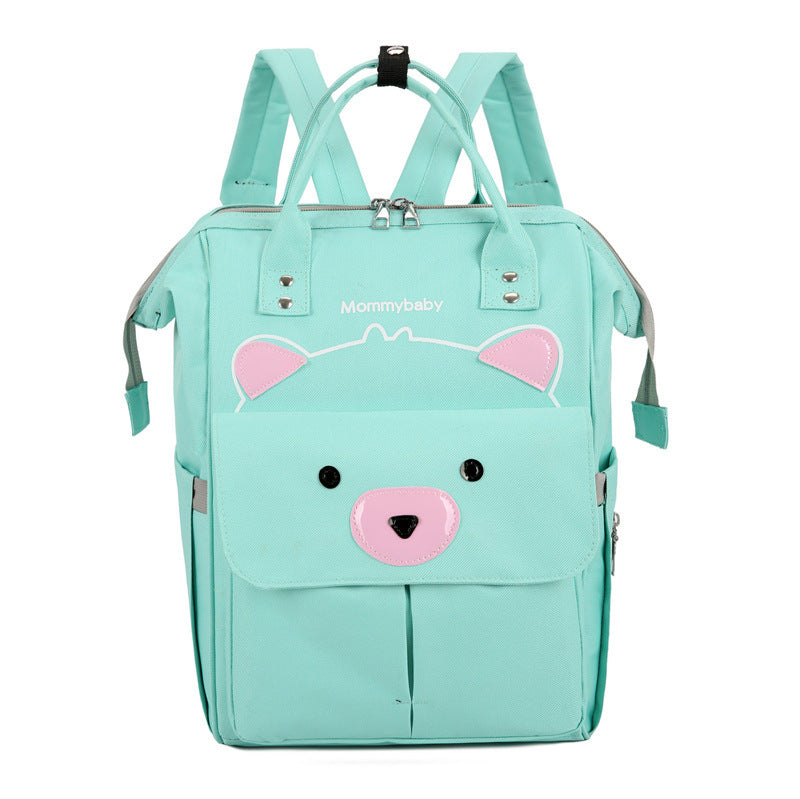 UmmiGo™ Teddy Diaper Backpack – Spacious, USB-Ready & Waterproof for On-the-Go Moms