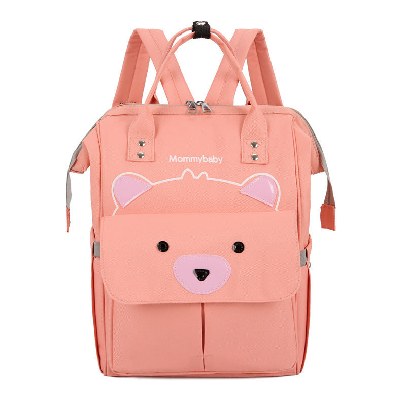 UmmiGo™ Teddy Diaper Backpack – Spacious, USB-Ready & Waterproof for On-the-Go Moms