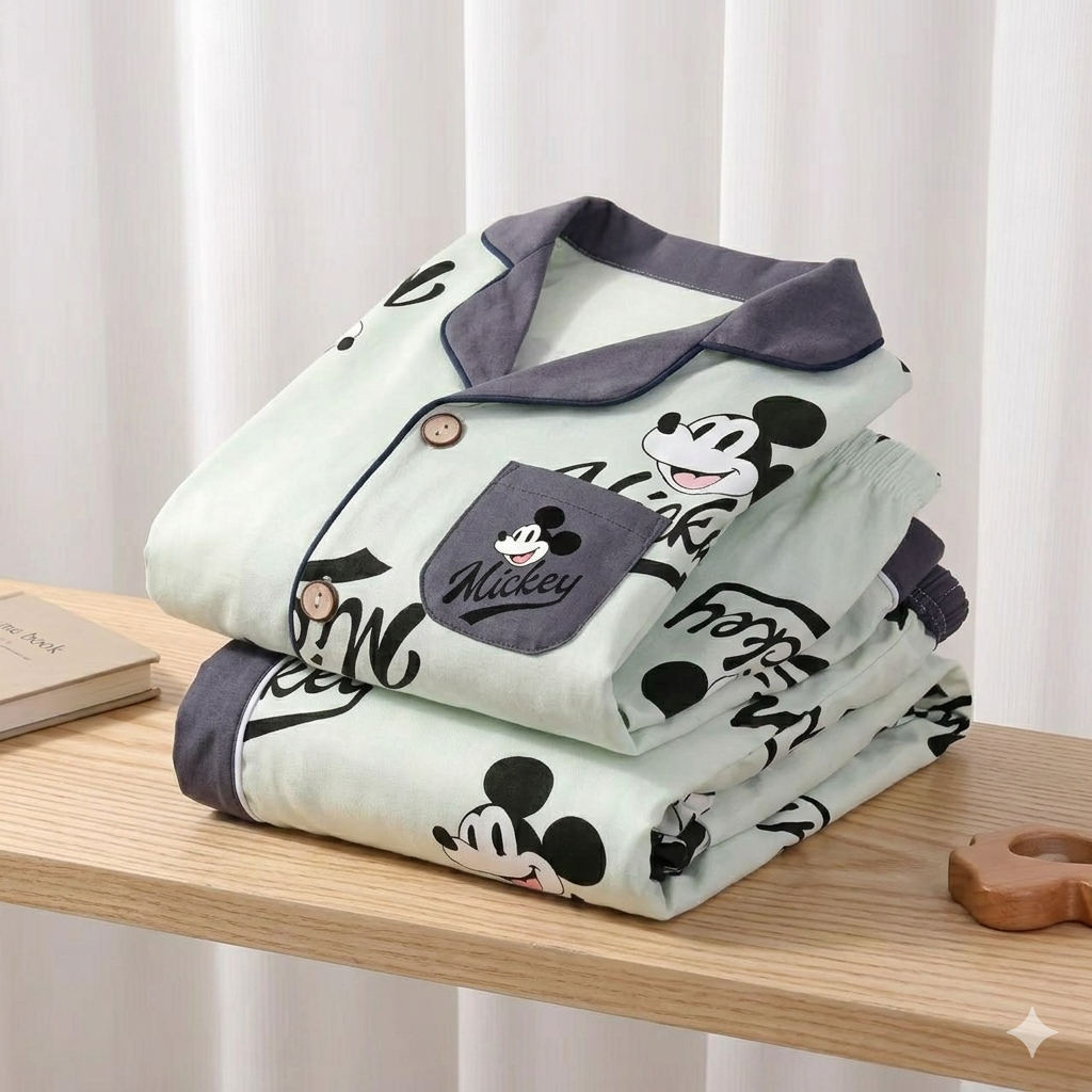 Mickey Front Open Pyjama- 1 to 9 years