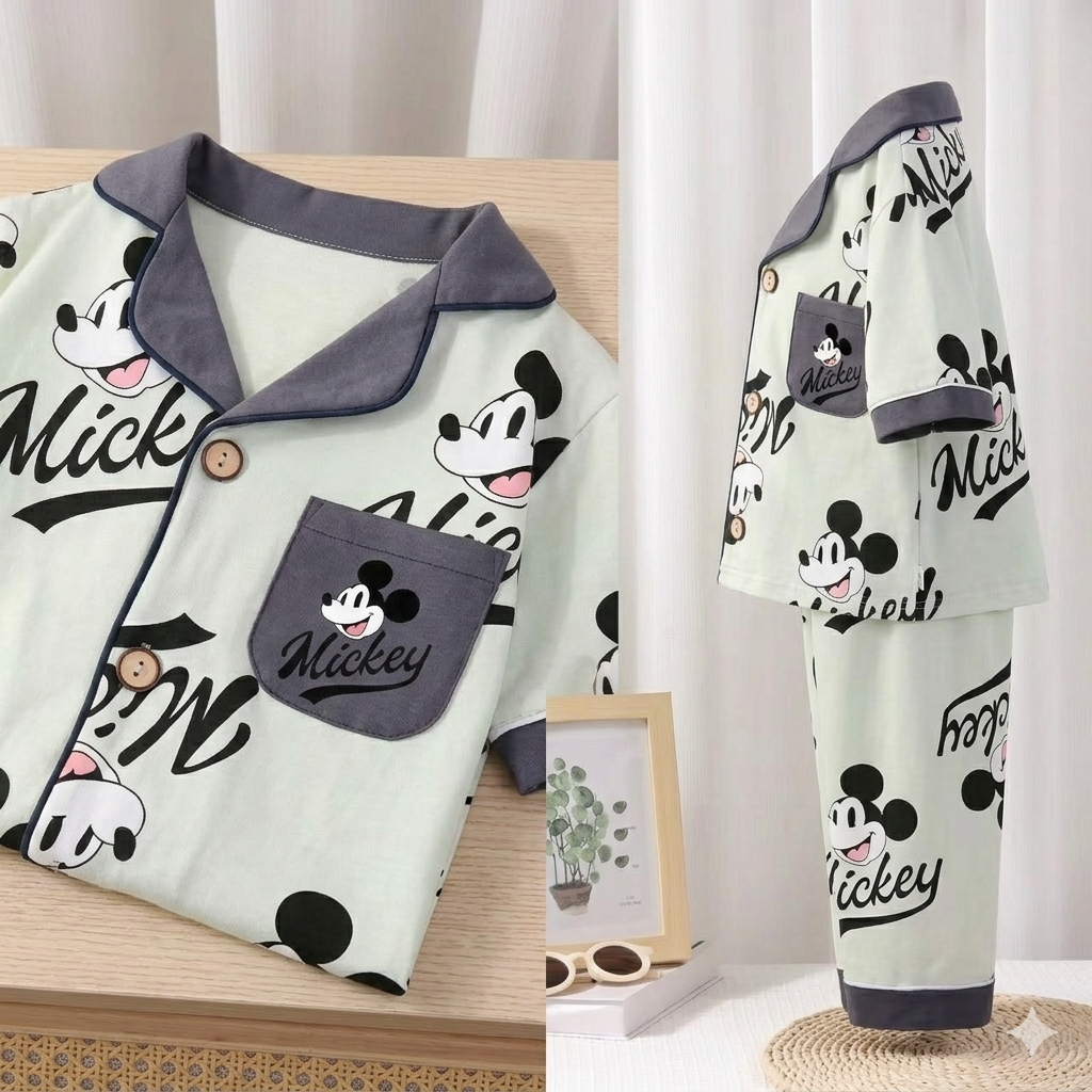 Mickey Front Open Pyjama- 1 to 9 years