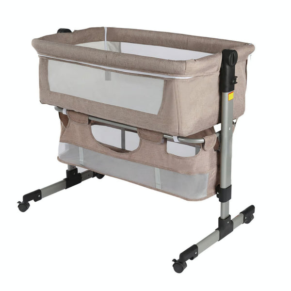 Baby Rocking Bassinet Crib + Diaper Change - Beige