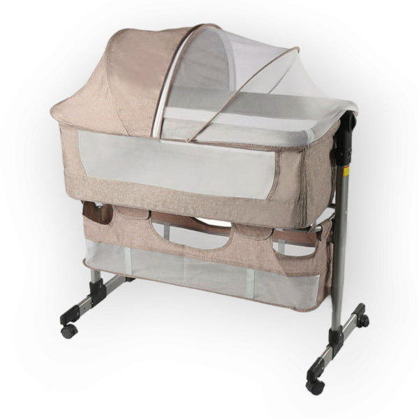 Baby Rocking Bassinet Crib + Diaper Change - Beige