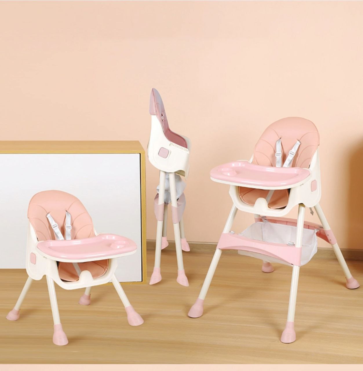 Baby Feeding High Chair - Pink