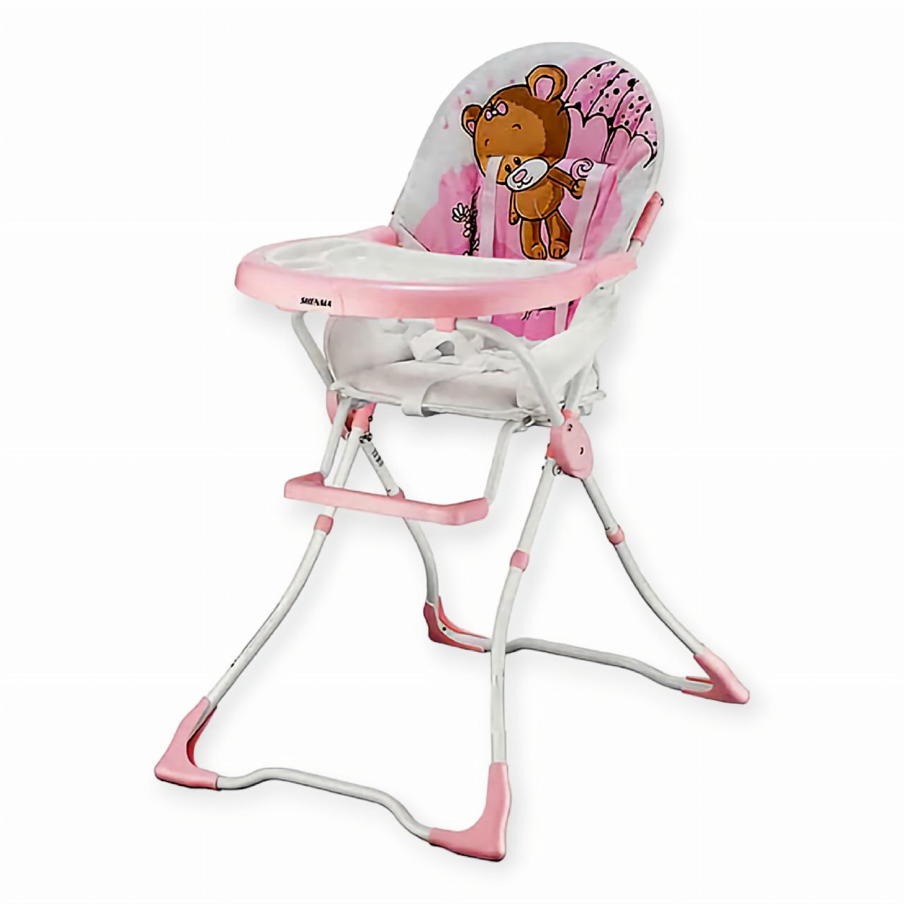 Baby High Chair Foldable (Pink)