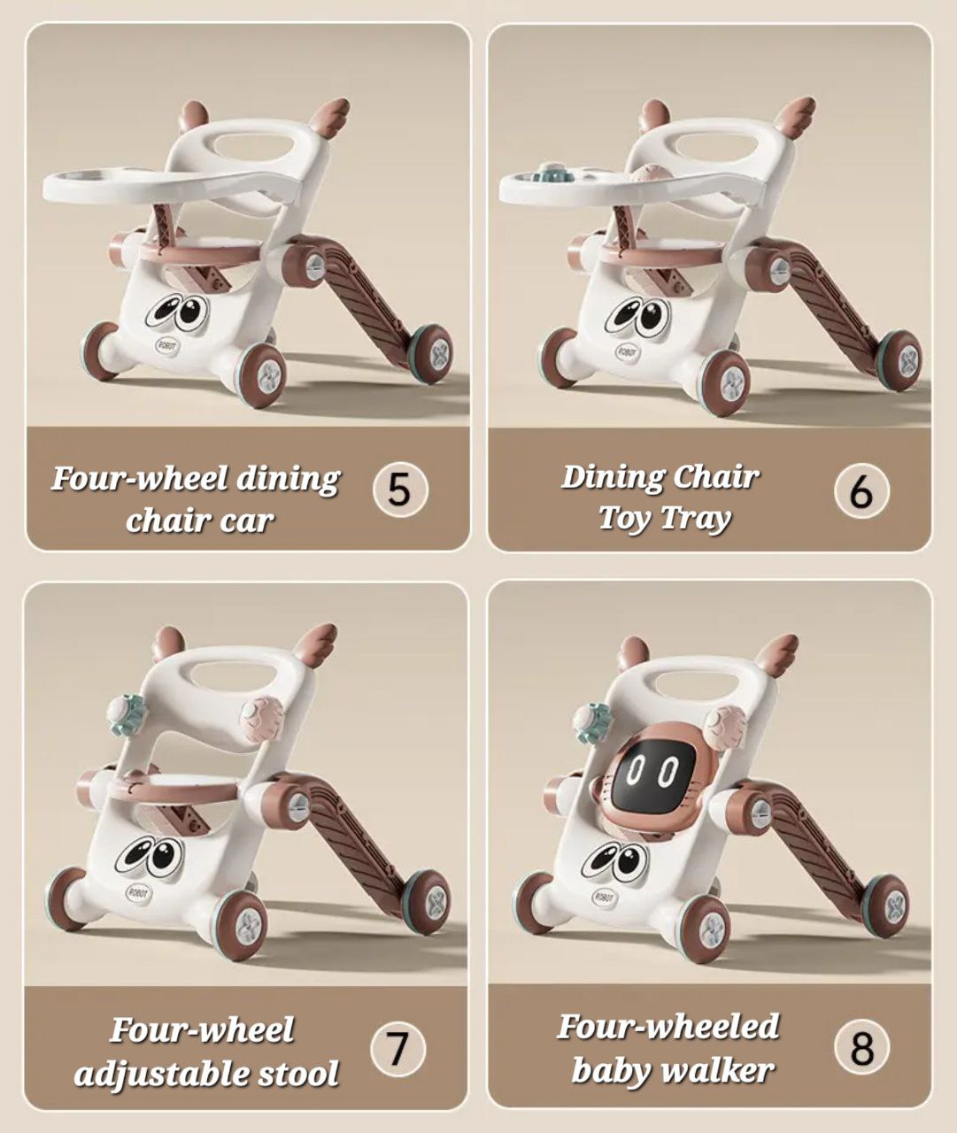 Baby 8-in-1 Activity Walker - Beige