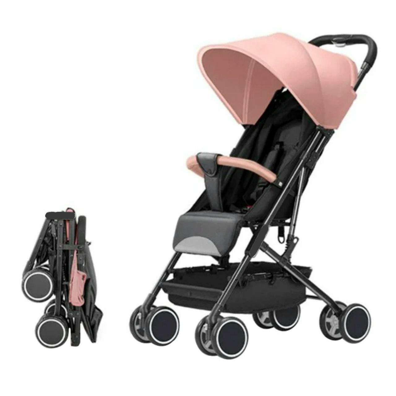 SwiftRide Yoga Lite Cabin Stroller –Beige | One-Second Fold, Travel-Ready Comfort