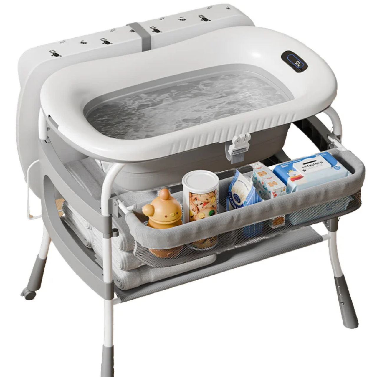 POPYPAPA 5-in-1 Baby Changing Table – Smart, Safe & Space-Saving