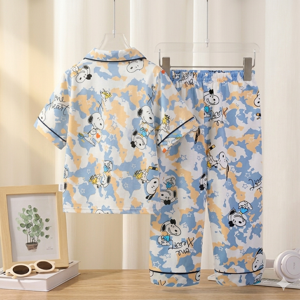 Snoopy Boys Front Open Pyjama- 1 to 9 years