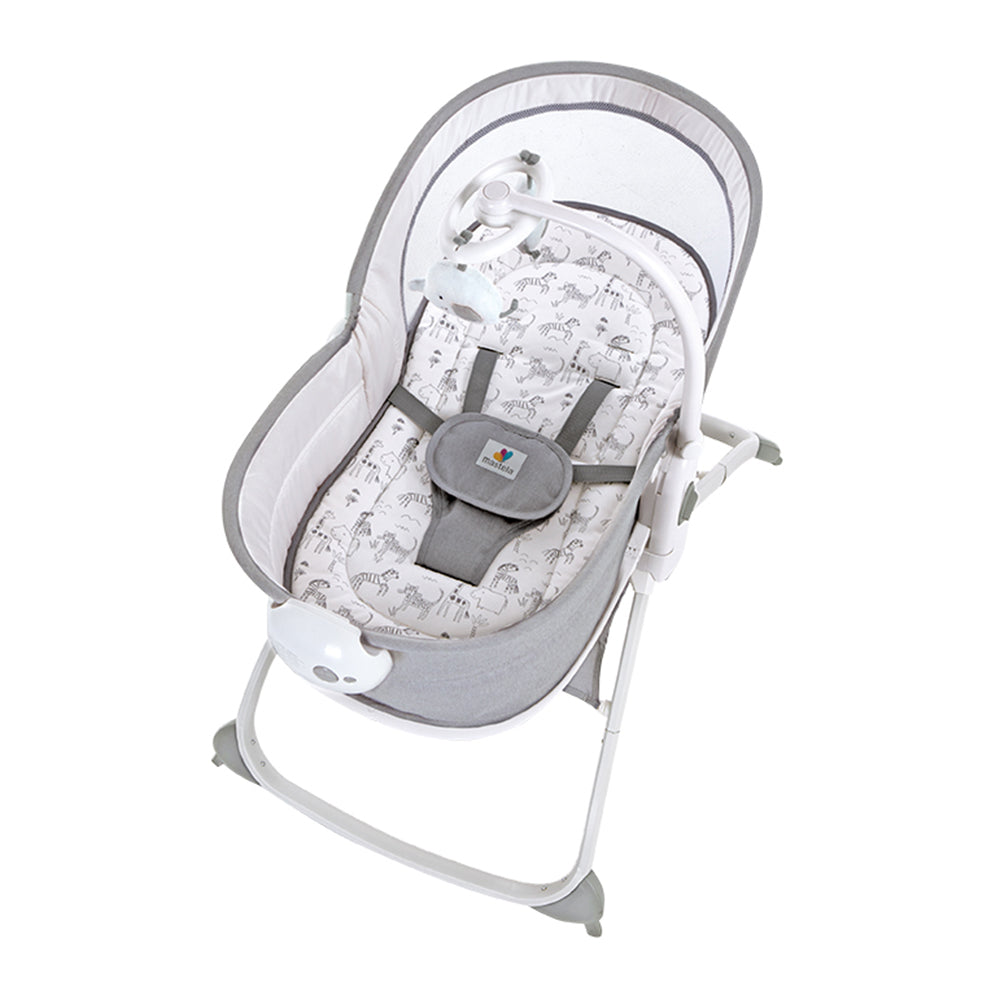 6 in 1 Deluxe Multi Functional Bassinet Grey Zebra