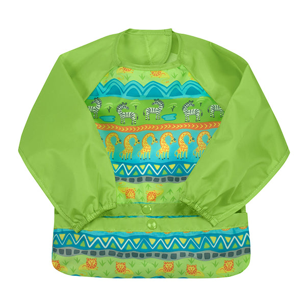 Green & Sprouts - Snap & Go Easy-wear Long Sleeve Bib - Safari (2T/4T)