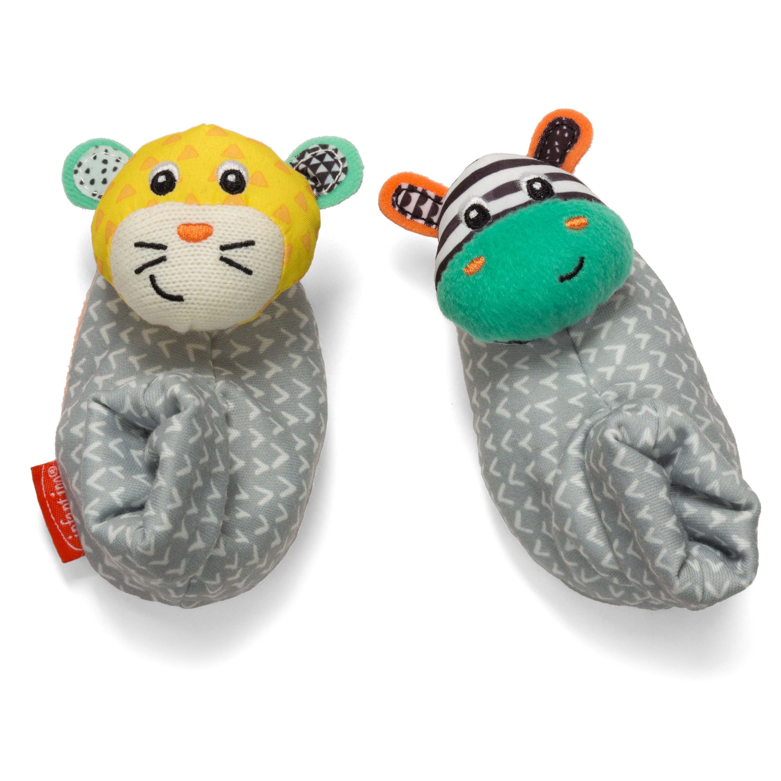 INFANTINO - Foot Rattles - Zebra/Tiger