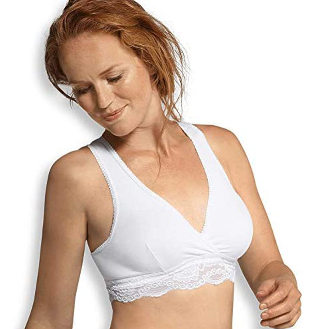 Carriwell Crossover Sleeping & Nursing Bra - White (Medium1)