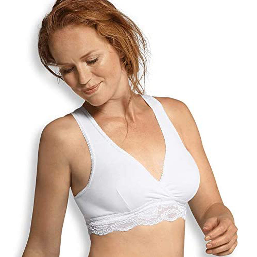 Carriwell Crossover Sleeping  & Nursing Bra - White (Large)