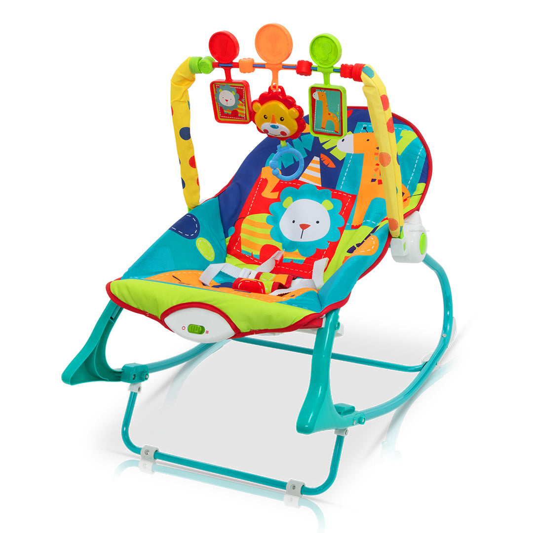 Baby Rocking Chair + Vibration - Lion Blue