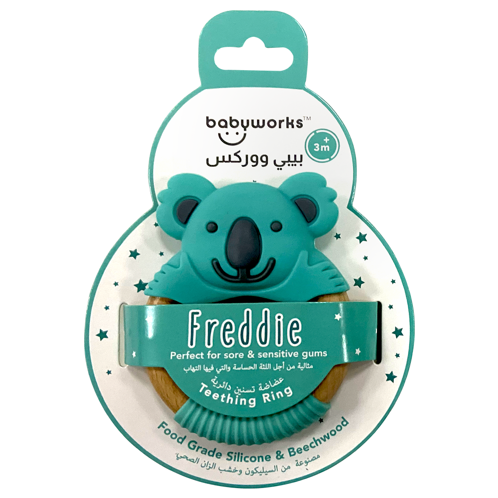 Baby Works - Silicone & Beechwood Teething Rings (Kenny The Koala)