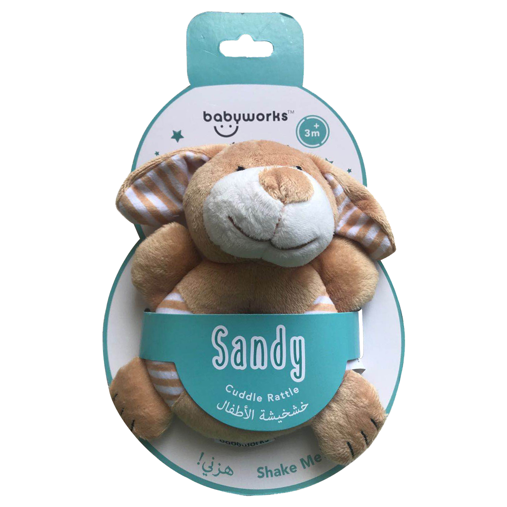 Baby Works - Bibibaby Cuddle Rattle (Sandy The Dog)