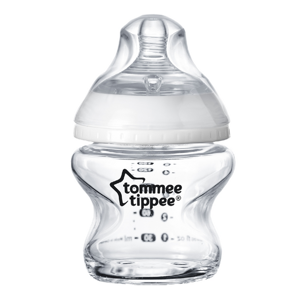 Tommee Tippee Closer to Nature Glass Feeding Bottle, 150ml x 1 - Clear