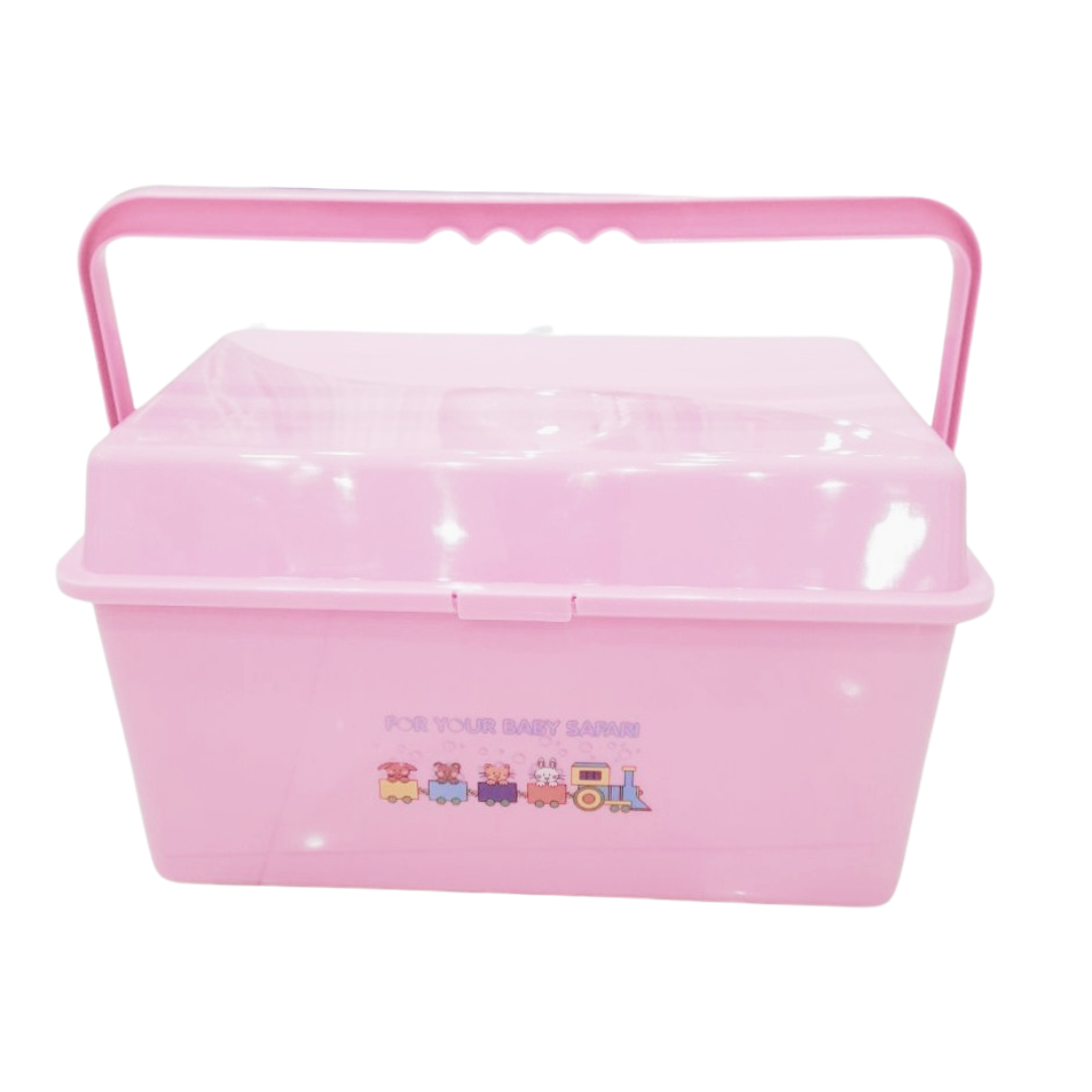 Baby Storage Box (Blue/Pink/Off-White)