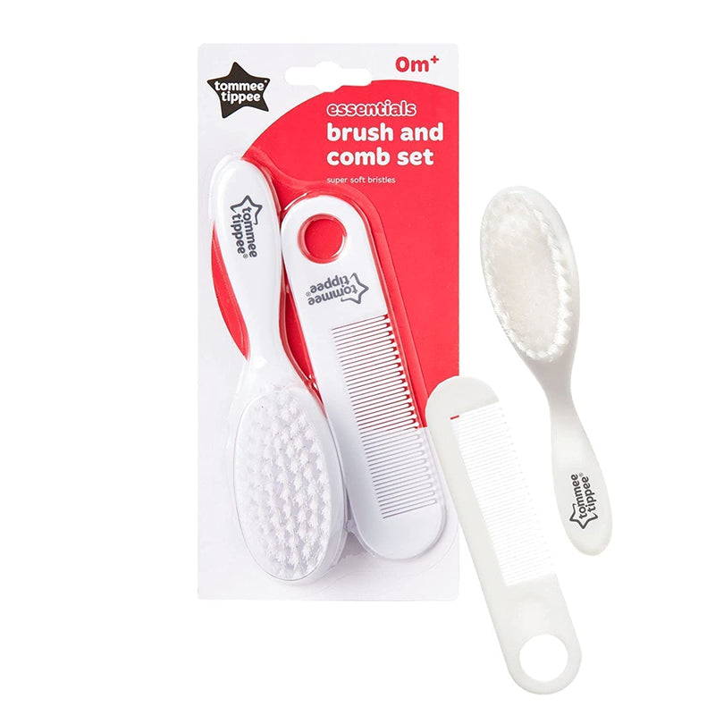 Tommee Tippee Essentials Baby Brush and Comb 2 pcs -White