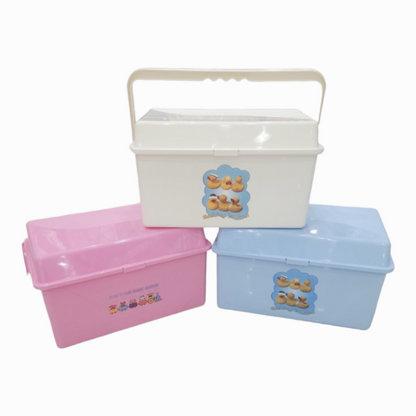 Baby Storage Box - (Blue/Pink/Off-White)