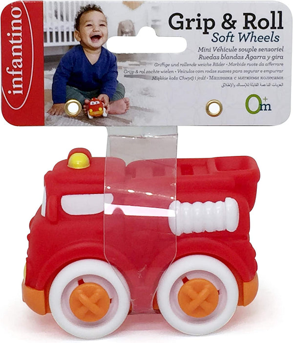 Infantino - Grip & Roll Soft Wheels - Fire Engine