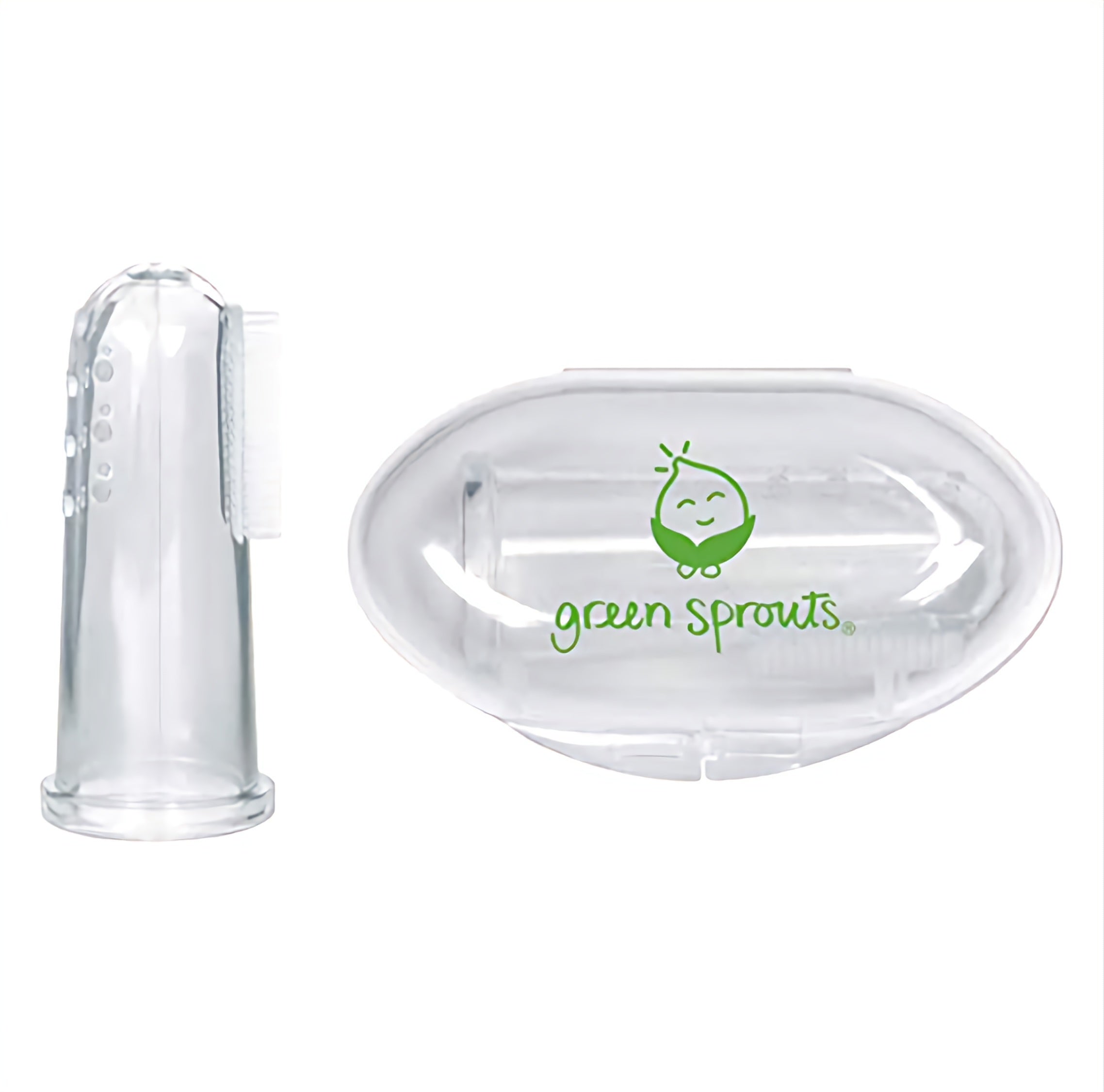 Green & Sprouts - Finger Toothbrush - Clear