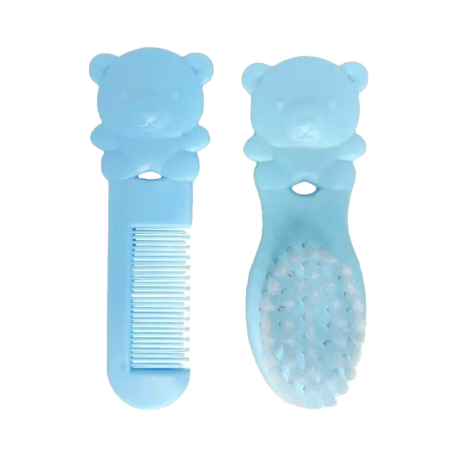 Baby Comb & Brush Set - Blue/Pink/Green