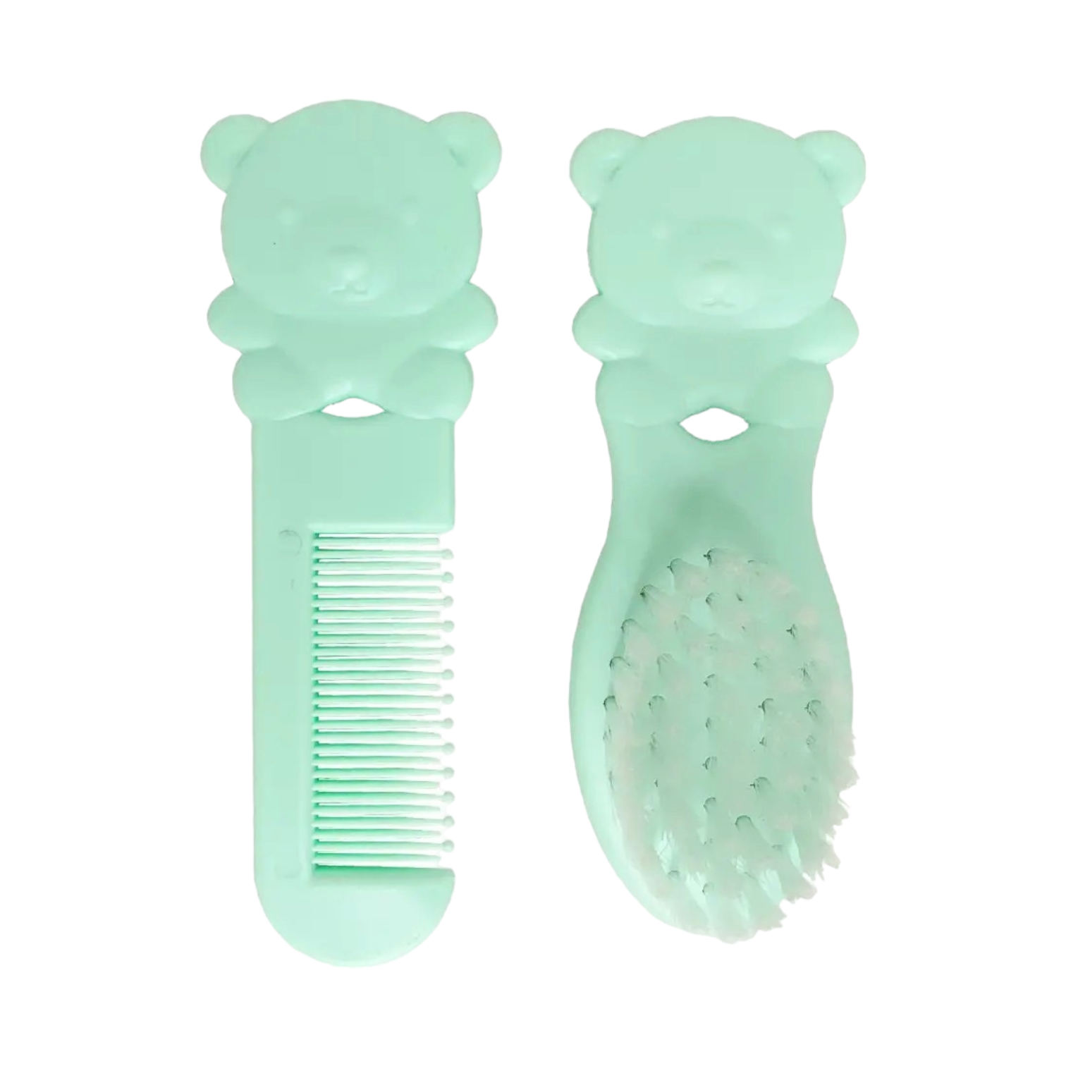 Baby Comb & Brush Set - Blue/Pink/Green