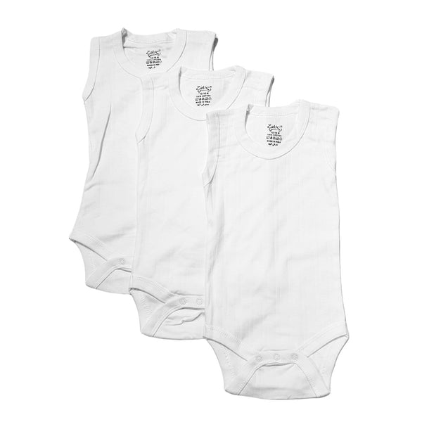 Baby Bodysuit Set White - 3pcs (12-18m S/L)