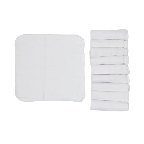 Baby WashCloth - Face Towel White Pack 10pcs