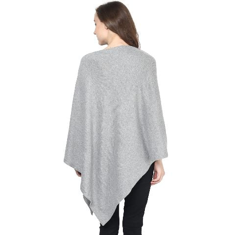 Pluchi - Knitted Nursing Poncho -Rosette