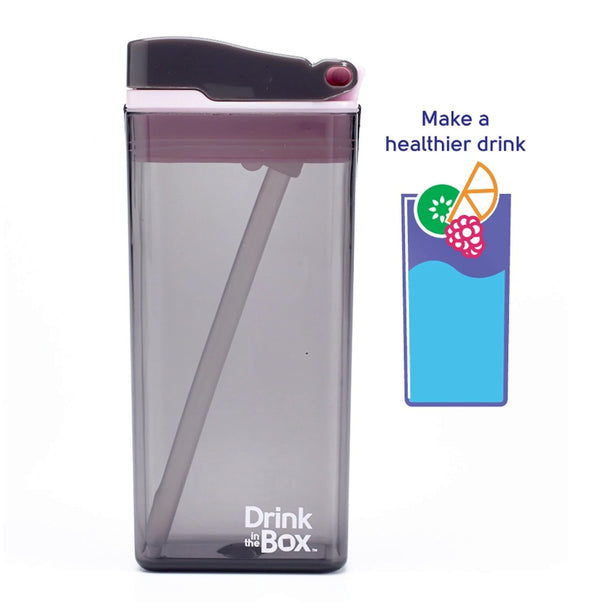 SnackBox - Drink and Juice Box 12oz (Grey/Pink)