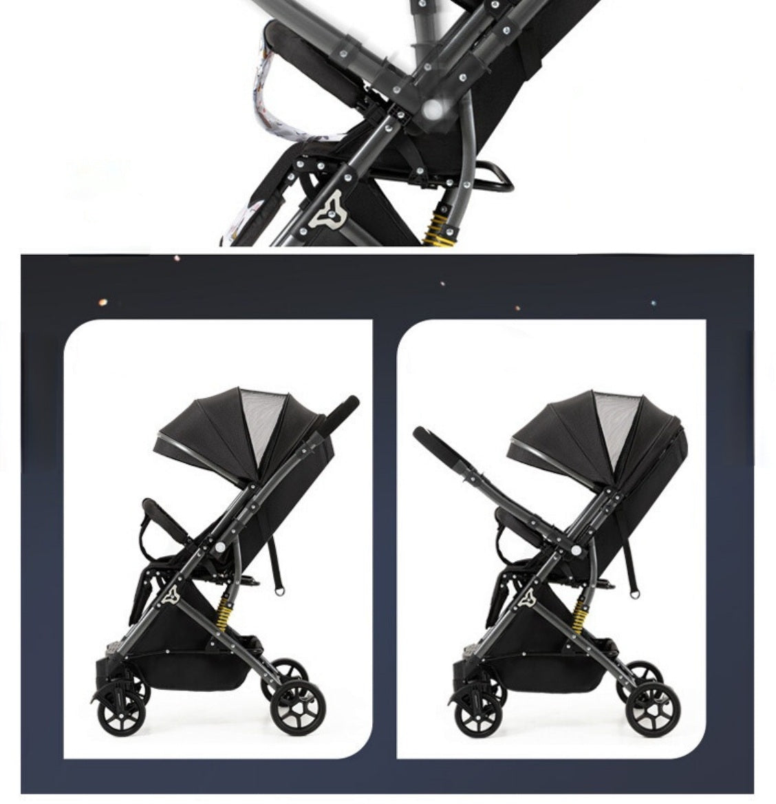 Baby Travel Stroller - Black