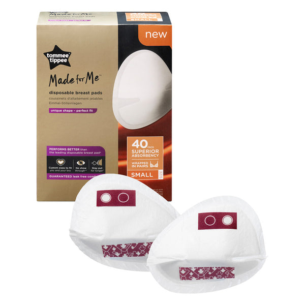 Tommee Tippee Made For Me Disposable Breast Pads 40pcs Wrapped In Pairs Small Size