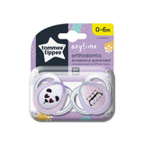 Tommee Tippee  Anytime Soother, Pack of 2,  (0-6 months) - Mix