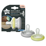 Tommee Tippee Closer To Nature Night Time Soother, Pack of 2,  (6-18 months)