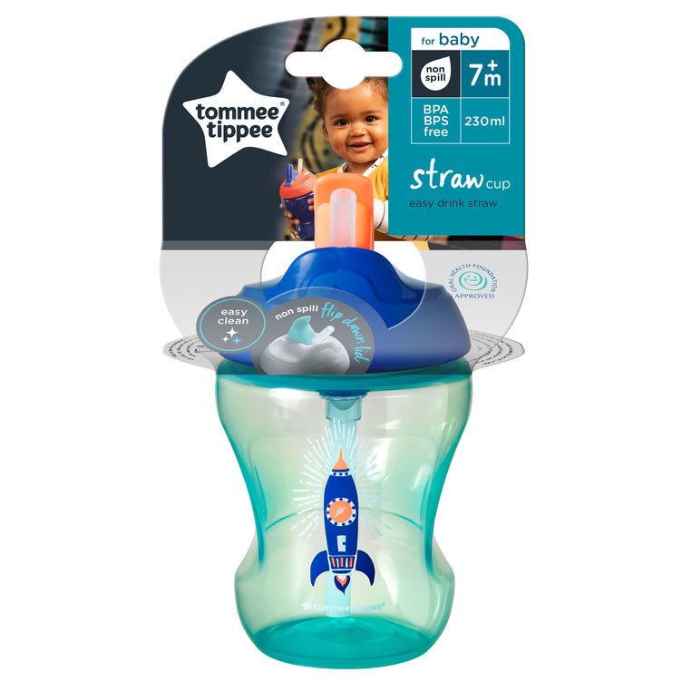 Tommee Tippee Easy Drink Straw Cup, 150ml-Blue/Purple