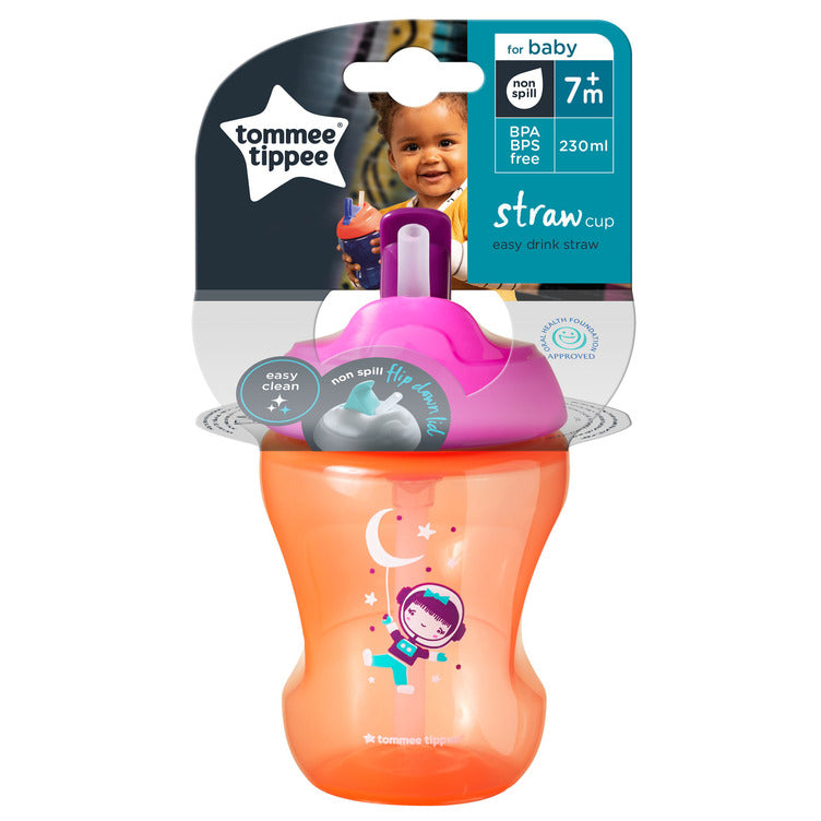 Tommee Tippee Easy Drink Straw Cup, 150ml-Blue/Purple