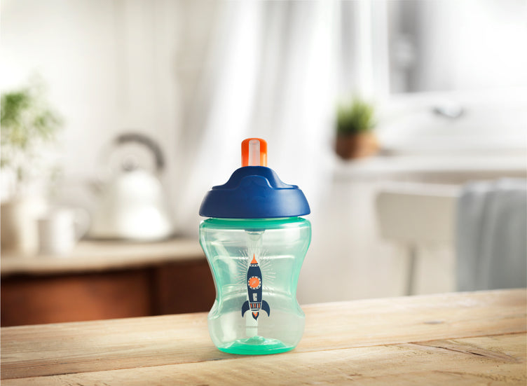 Tommee Tippee Easy Drink Straw Cup, 150ml-Blue/Purple