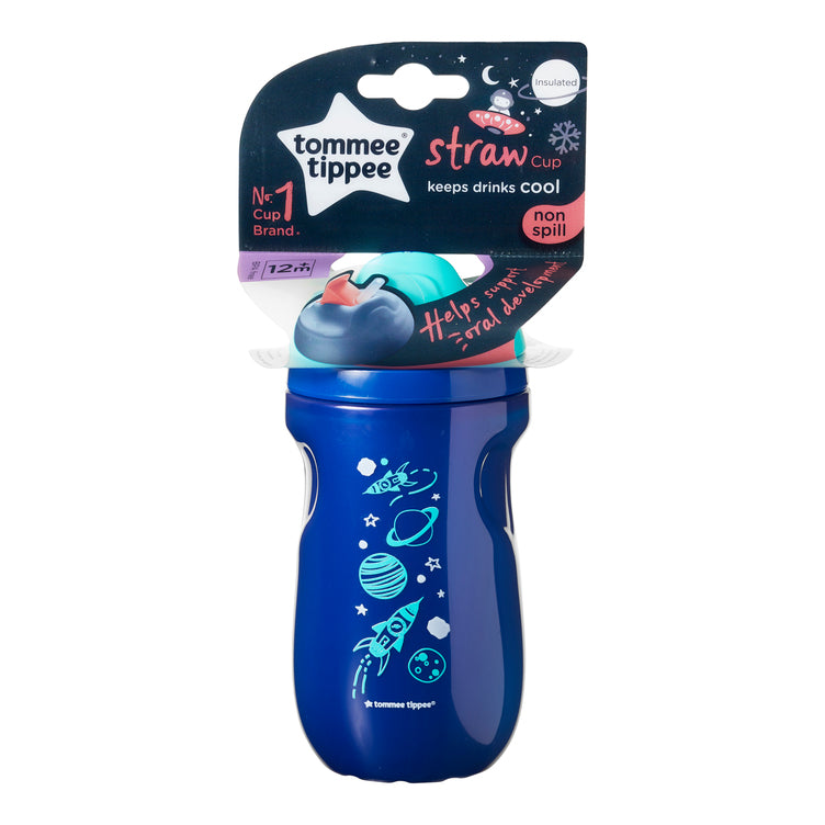 Tommee Tippee Insulated Straw Cup, 260ml - Blue