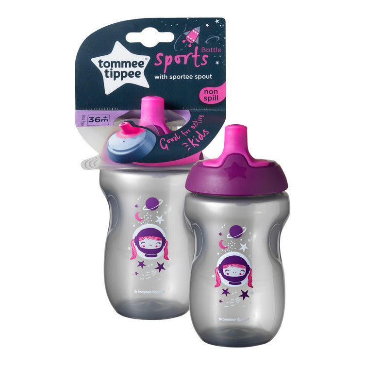 Tommee Tippee Sports Bottle With Sportee Spout, 300ml - Purple