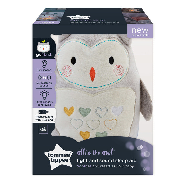 Tommee Tippee Ollie the Owl Rechargeable Light and Sound Sleep Aid