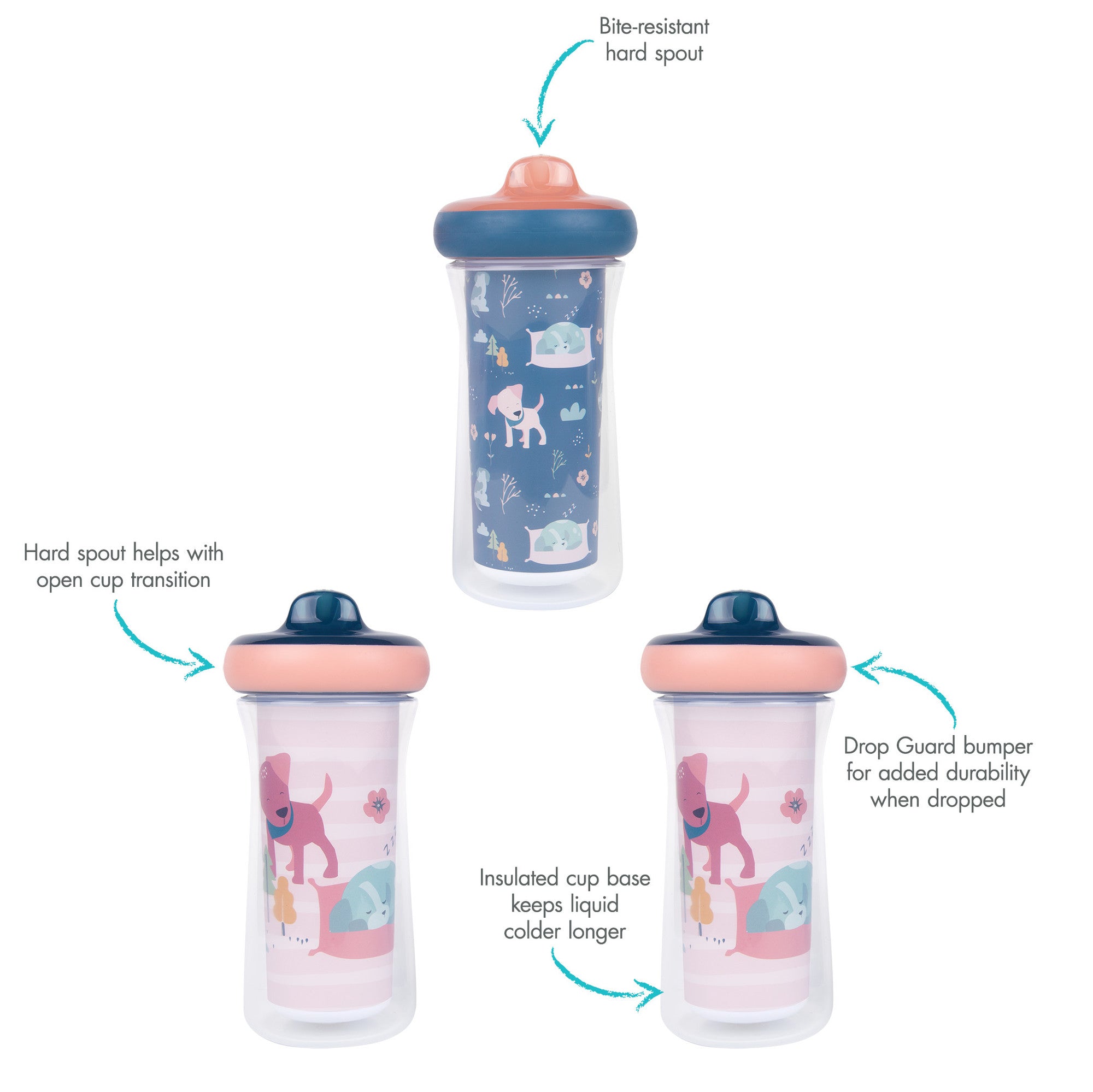 The First Years Simply Spoutless Cup (Pack of 2) - Dog