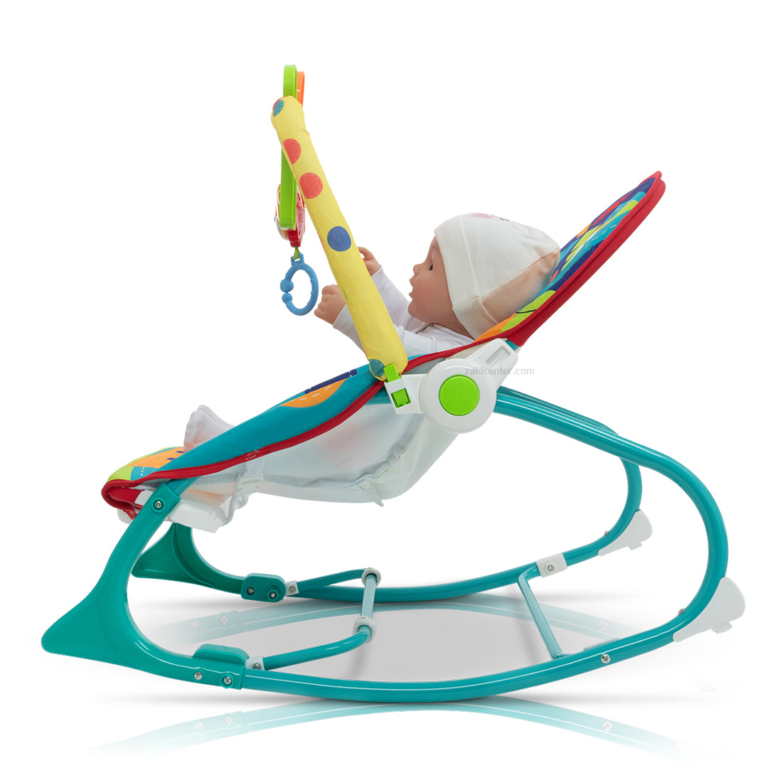 Baby Rocking Chair + Vibration - Lion Blue