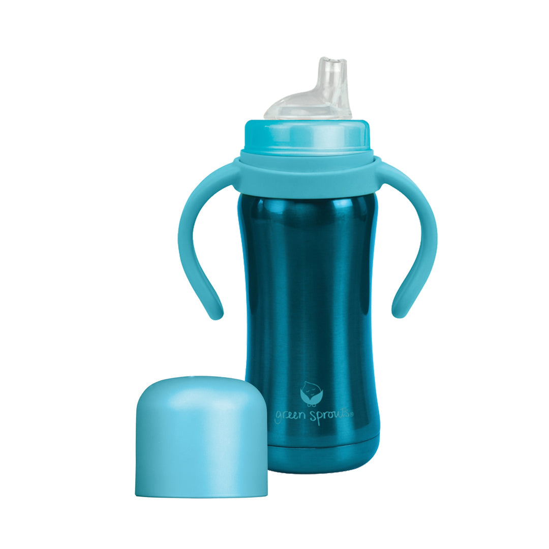 Green & Sprouts - Sippy Cup Stainless Steel 6oz - Aqua