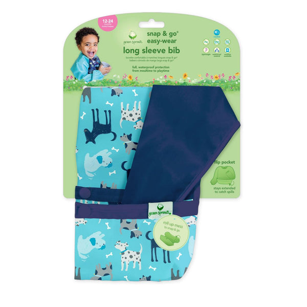 Snap & Go Easy-wear Long Sleeve Bib - Dogs (2T/4T)